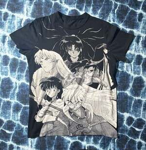 InuYasha Character Group Graphic Black T-Shirt
